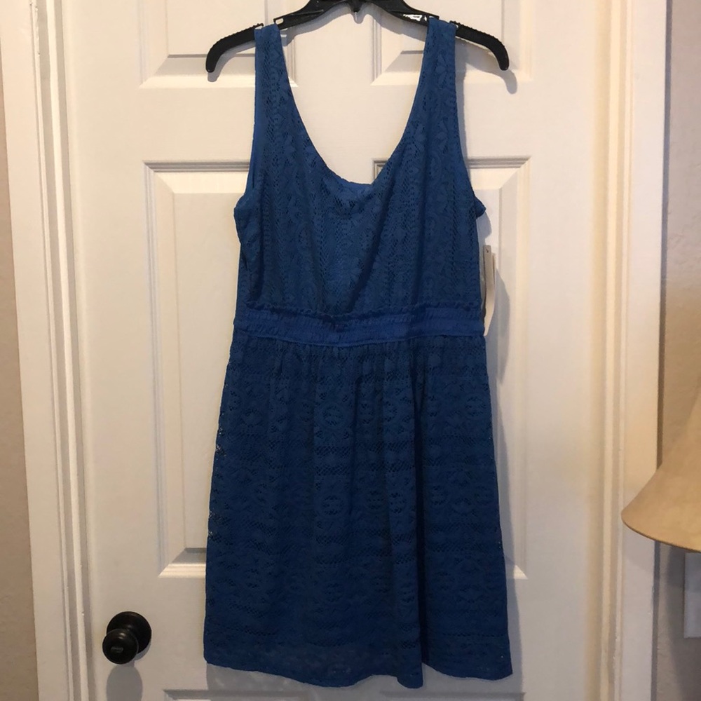 Blue lace dress